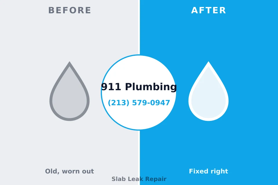 Before and after: plumbing repair Santa Paula, CA